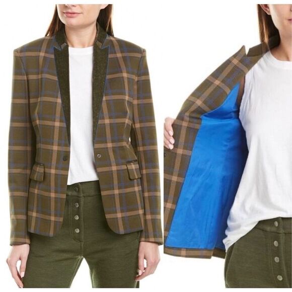 Rag & Bone Naomi Check Snap-Front Blazer size 8 worn once excellent condition - Picture 12 of 12